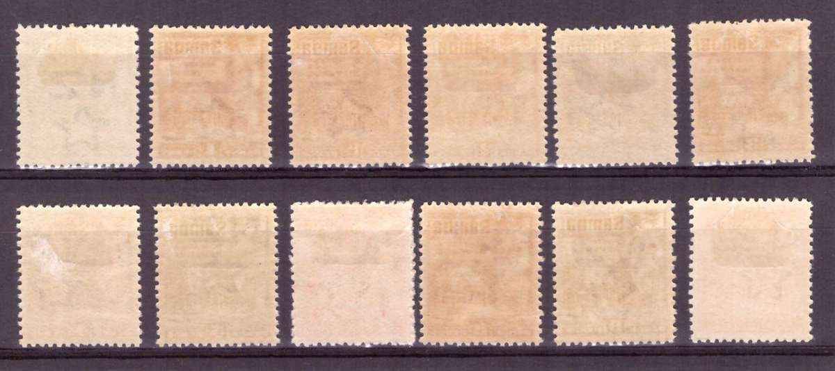 Samoa. SG. cat #153-164.  MH. 1921 set.