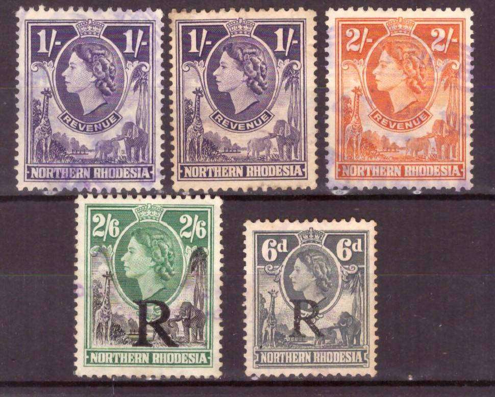 Northern Rhodesia revenue Q.E.II used. mix condition.