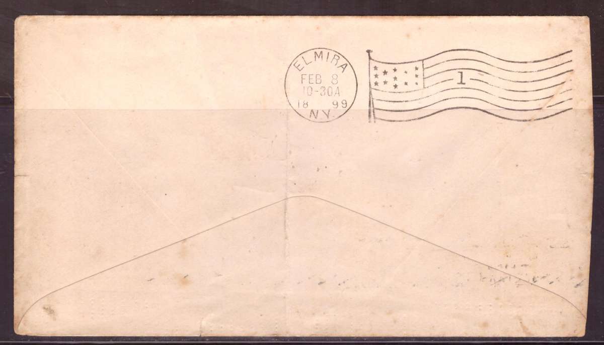USA 1899 Cover from Clevaland to Elmira NY.