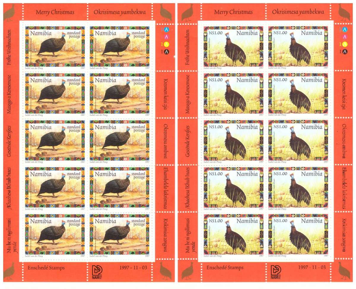 1997 NAMIBIA . SACC #227-230 MNH  set of 4 sheets.