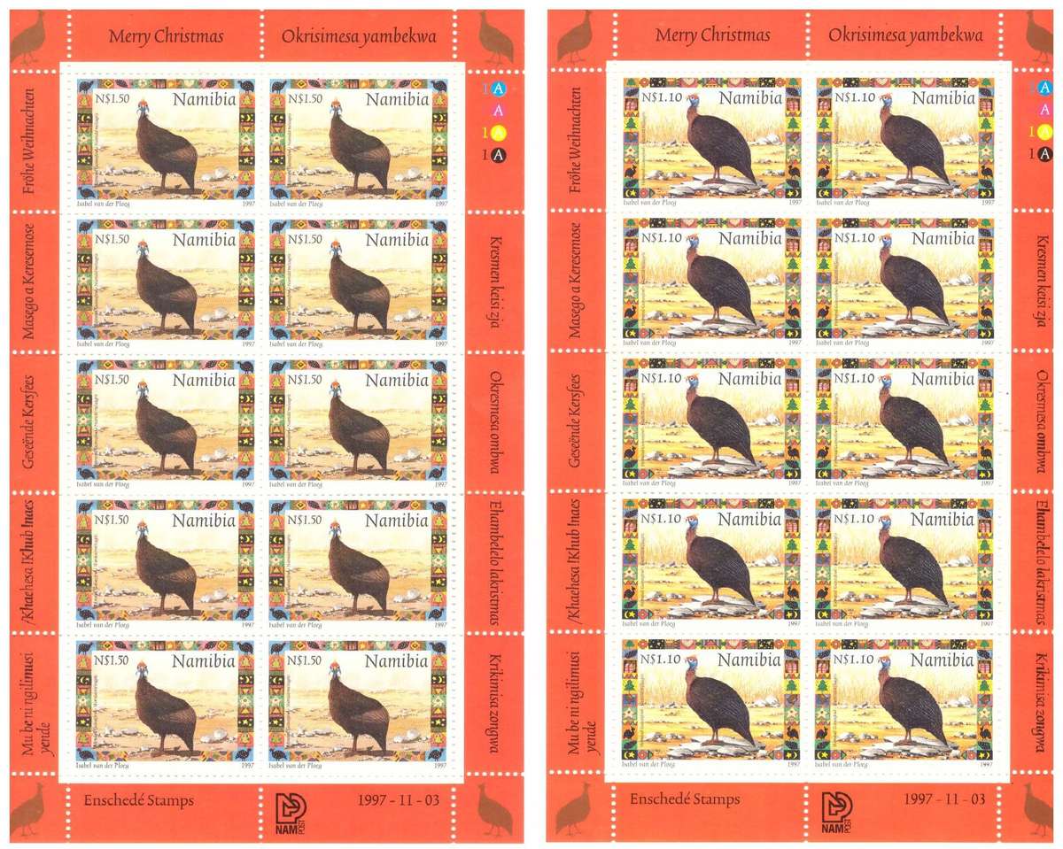 1997 NAMIBIA . SACC #227-230 MNH  set of 4 sheets.