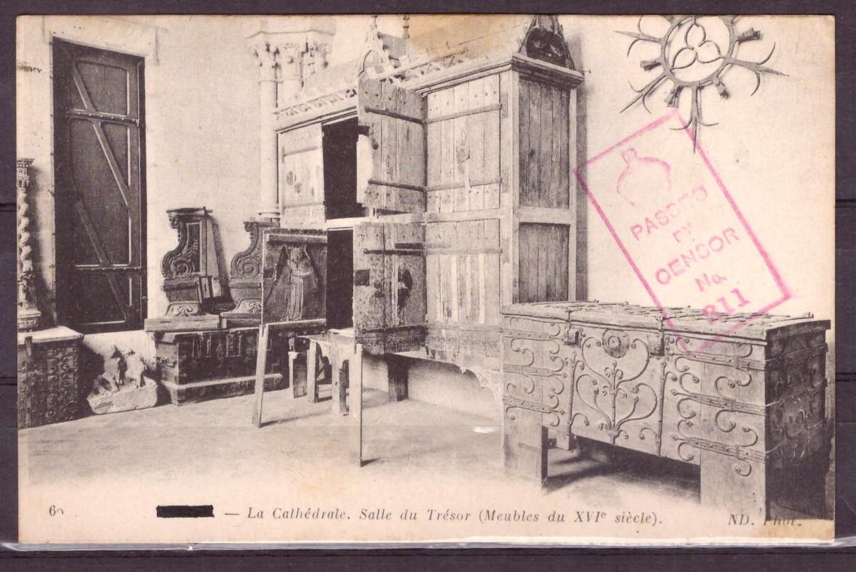 Post Cart from IWW {France} . ARMY POST OFFICE and CENSOR