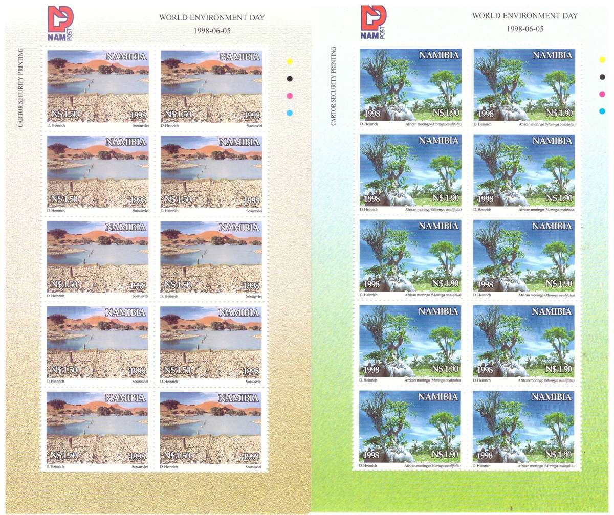 1998 NAMIBIA . SACC 258-261. MNH  set of 4 sheets.