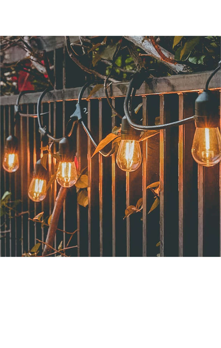2 Pack-5-meter 10 bulb retro string light and solar panel