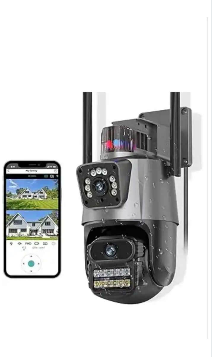 Smart Wireless Wifi Cctv Camera Dual Lens Indoor & Outdoor Security Camera