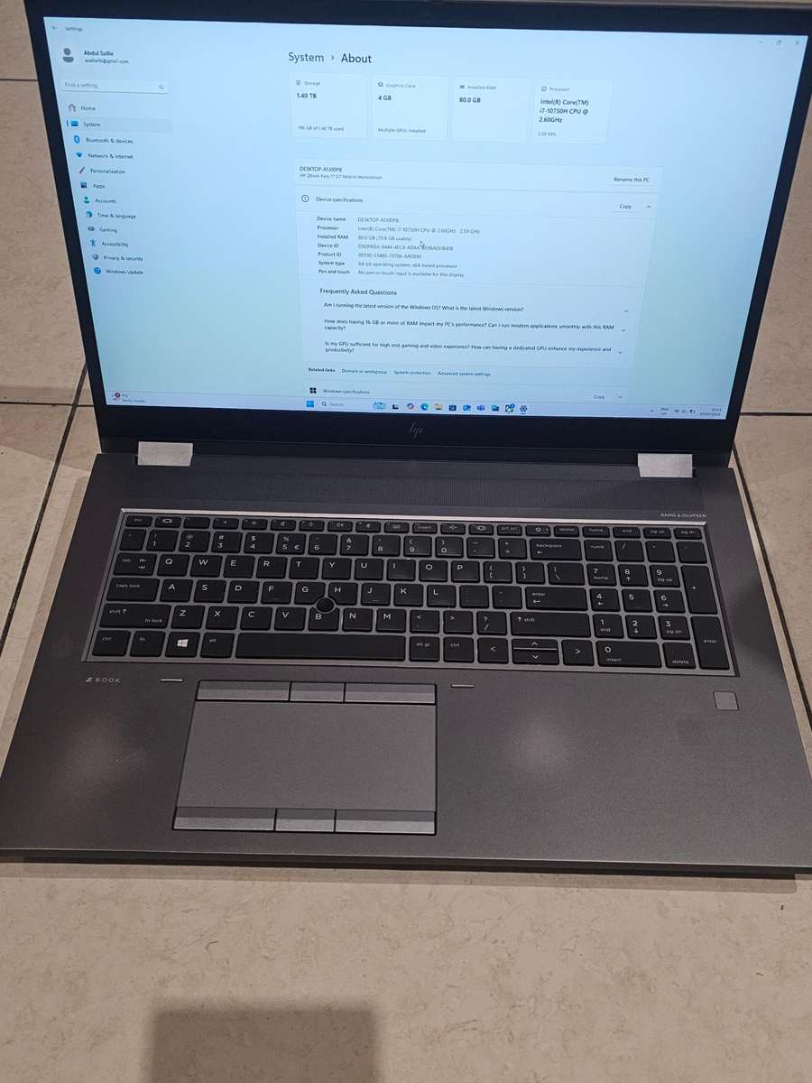 HP ZBOOK FURY 17 G7 MOBILE WORKSTATION
