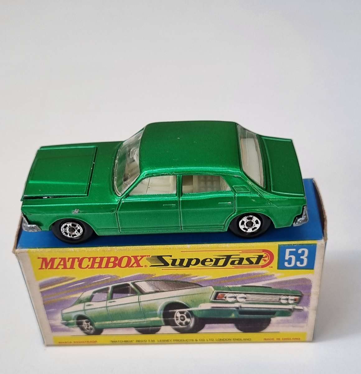 Matchbox Lesney 53C Ford Zodiac MkIV Original Box