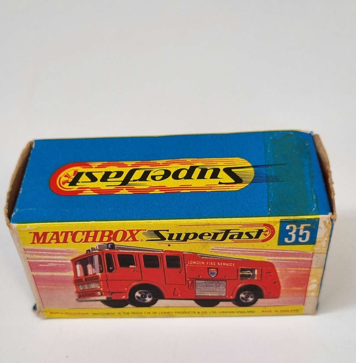 Matchbox Lesney 35C Merryweather Fire Engine Original Box