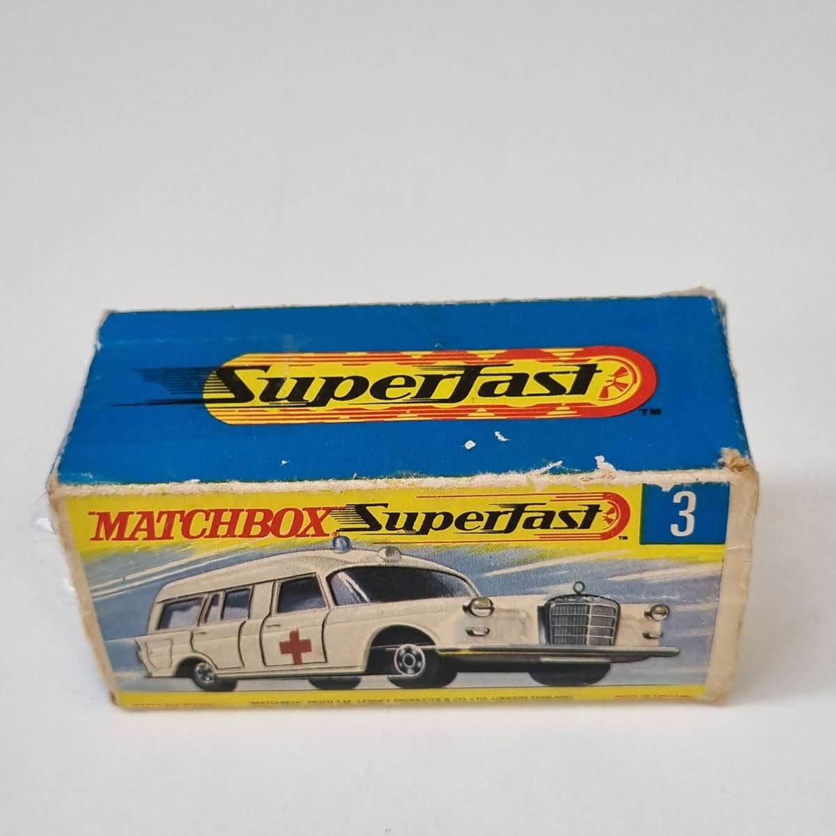 Matchbox Lesney 3c Mercedes Ambulance Original Box