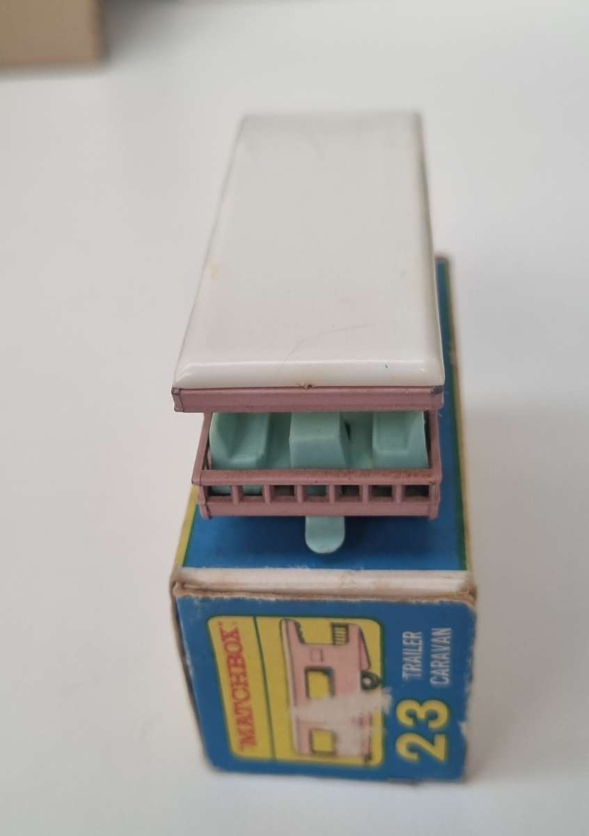 Matchbox Lesney Matchbox 23d, Trailer Caravan Original Box