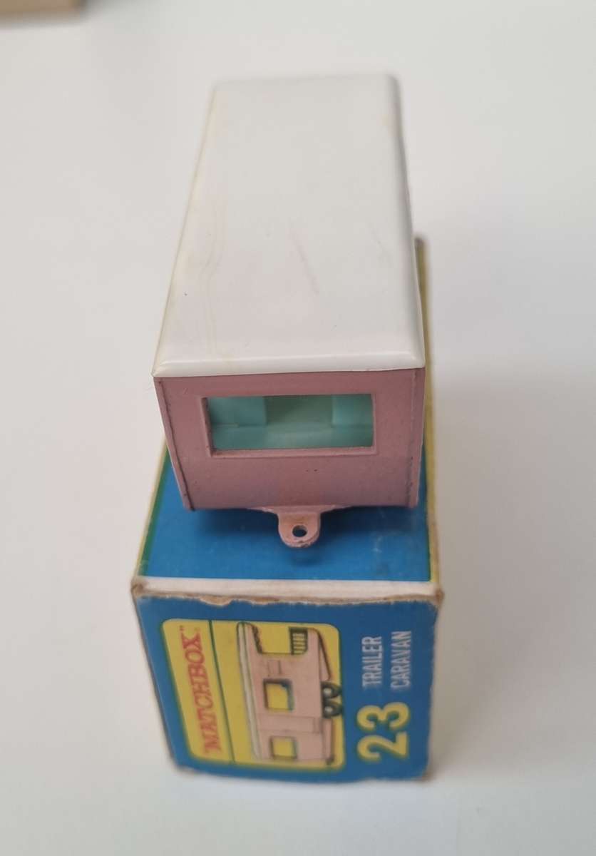 Matchbox Lesney Matchbox 23d, Trailer Caravan Original Box