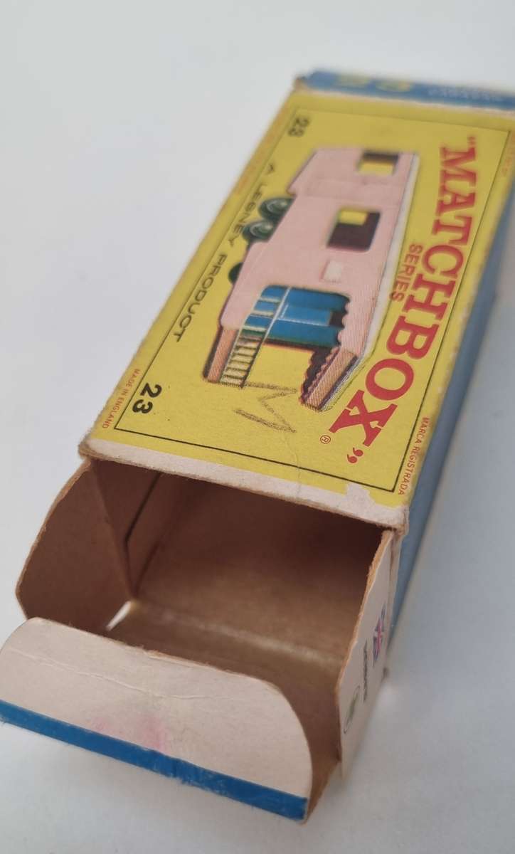 Matchbox Lesney Matchbox 23d, Trailer Caravan Original Box