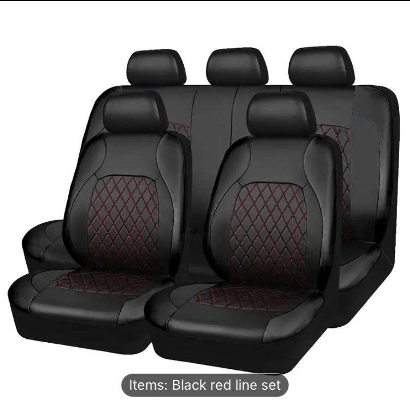 Full set Car Seat Covers Quilted PU Leather.
