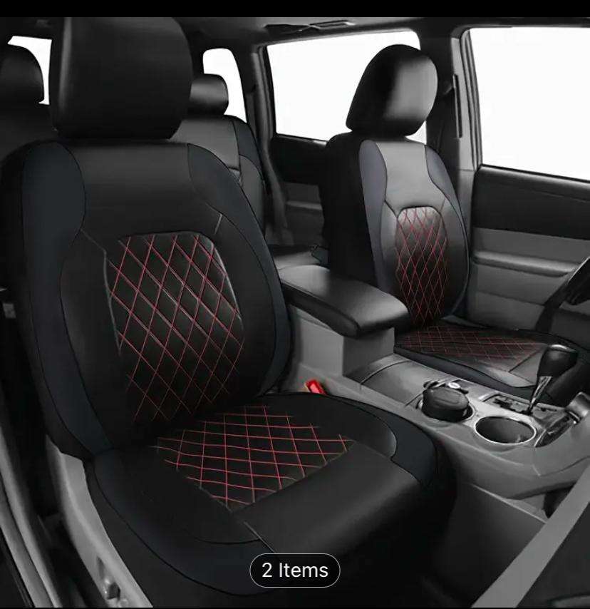 Full set Car Seat Covers Quilted PU Leather.