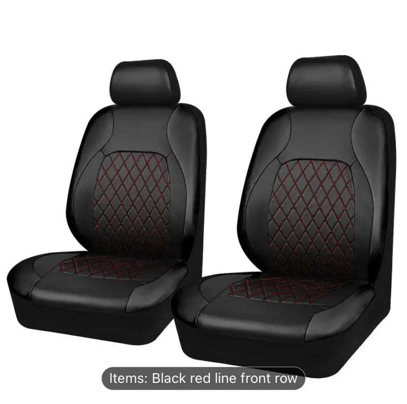 Full set Car Seat Covers Quilted PU Leather.