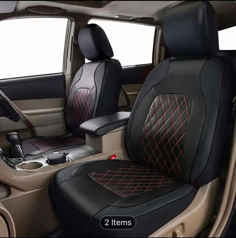 Full set Car Seat Covers Quilted PU Leather.