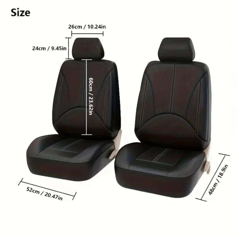 Car Seat Covers Full Set, PVC Leather waterproof and wear resistant.