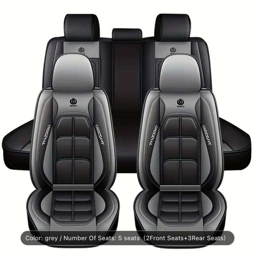 1 Set Luxury Universal Fit Faux Leather Car Seat Covers Waterproof