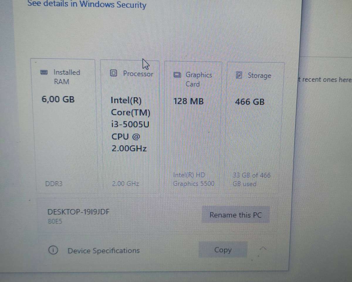 Lenovo i3 Laptop + Charger