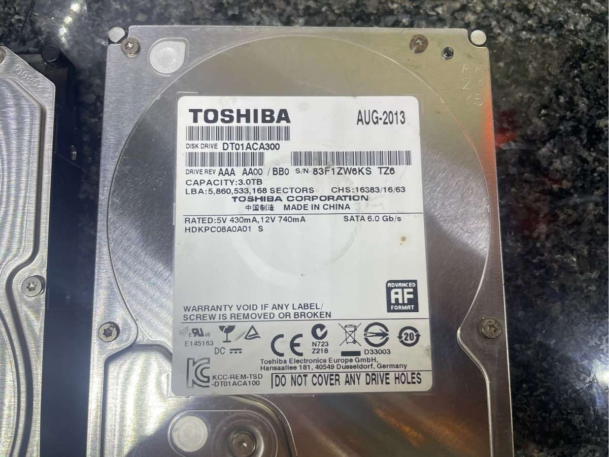 2x 3TB Hard Drive