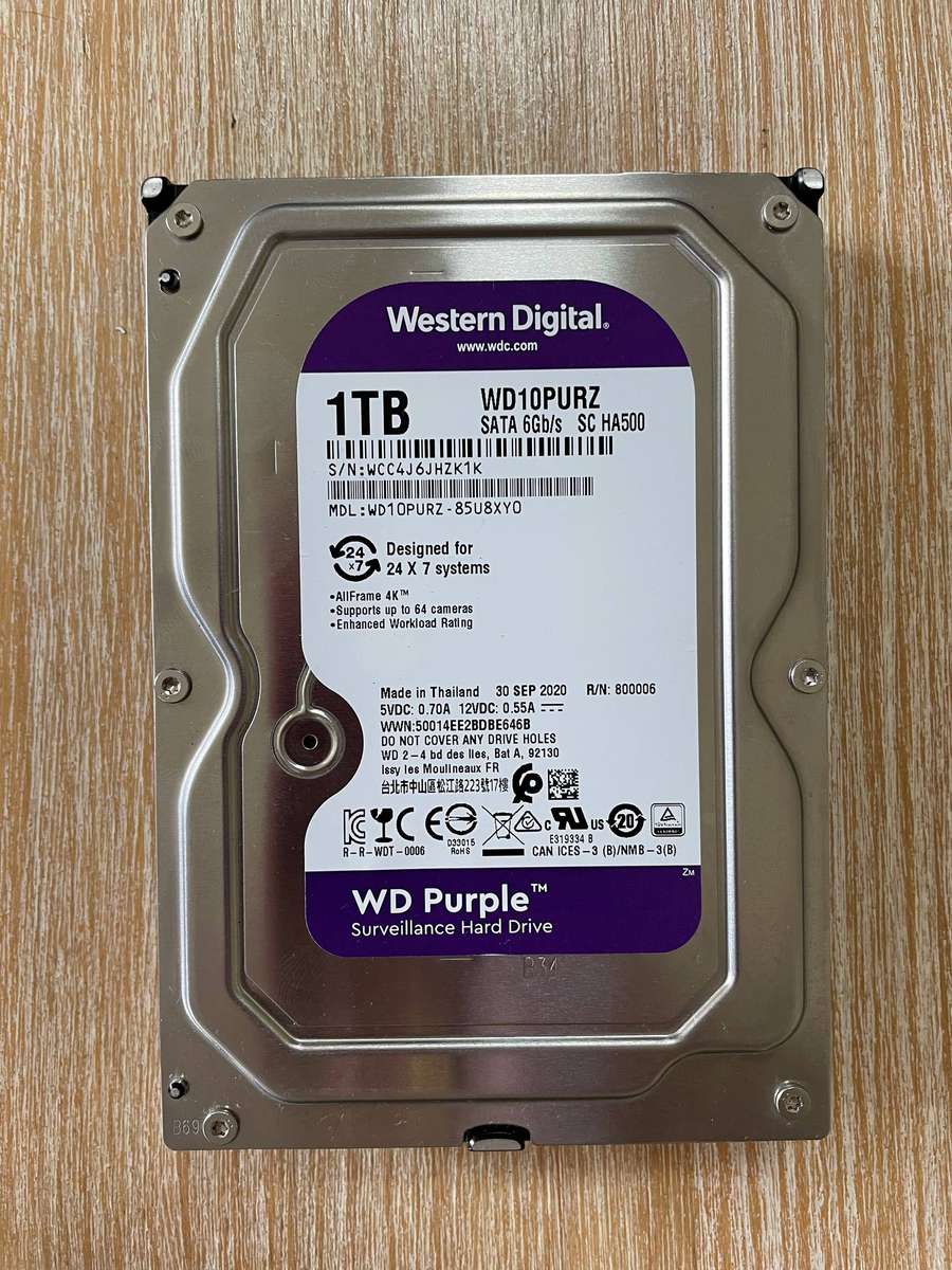 Western Digital 1TB Purple Hard Drive