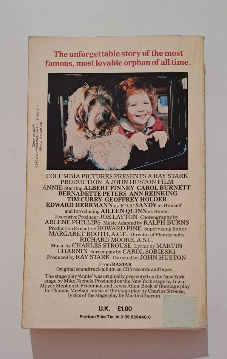 Annie By Leonore Fleischer (1982) book vintage old rare film movie musical classic kids children you
