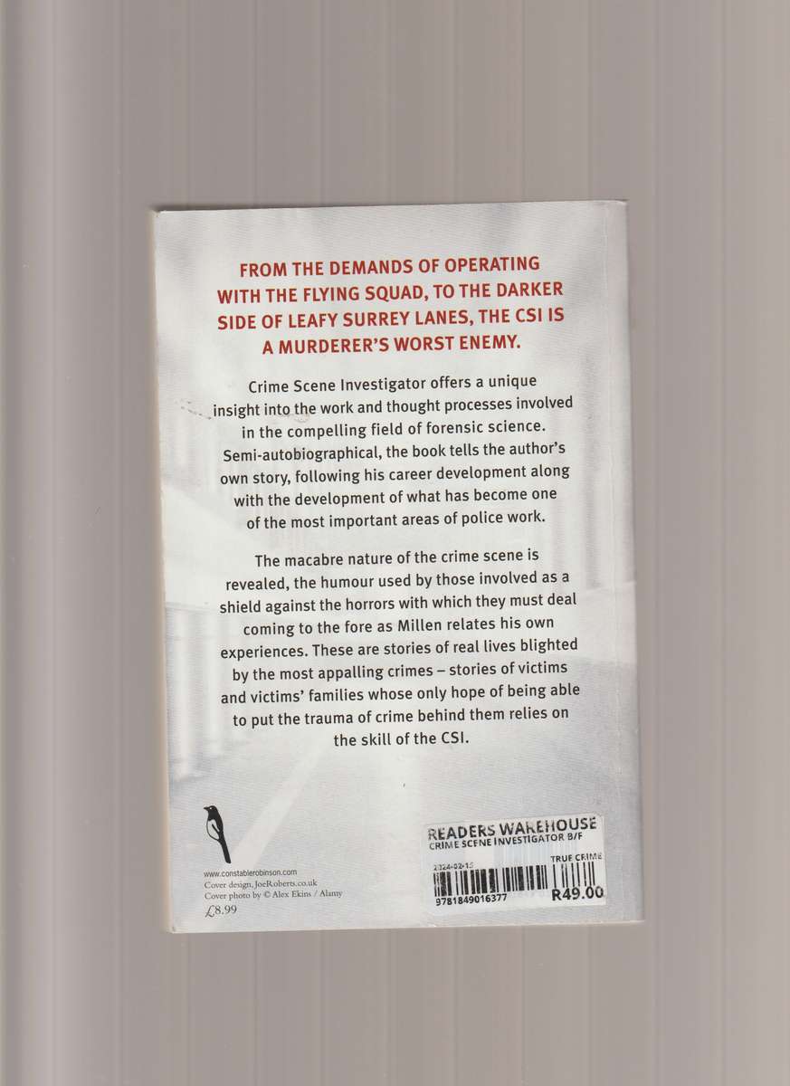 Crime Scene Investigator Paul Millen true crime forensic detection murder