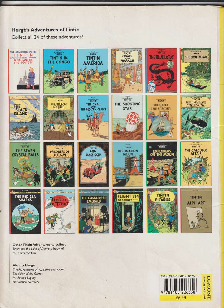 The Adventures Of Tintin And The Picaros By Herge (2002) cartoon comic book collectable