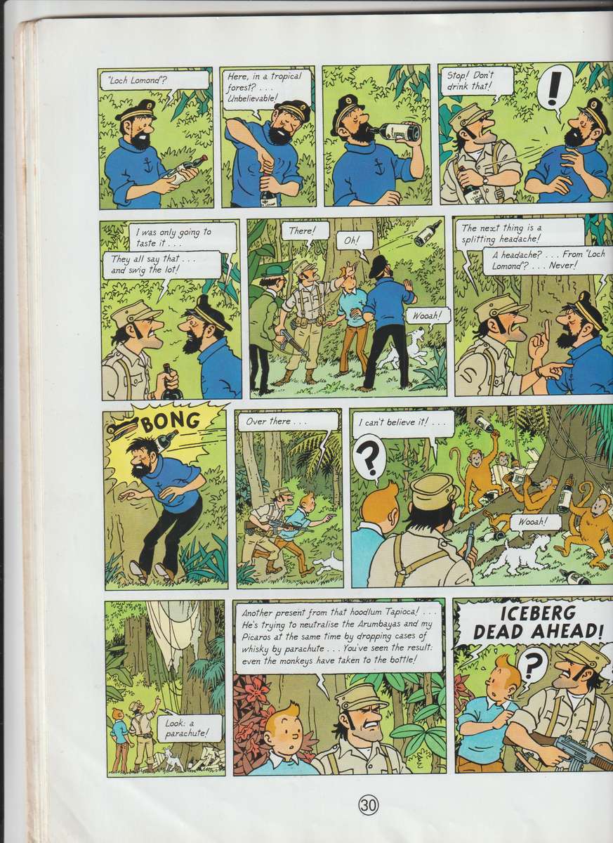The Adventures Of Tintin And The Picaros By Herge (2002) cartoon comic book collectable