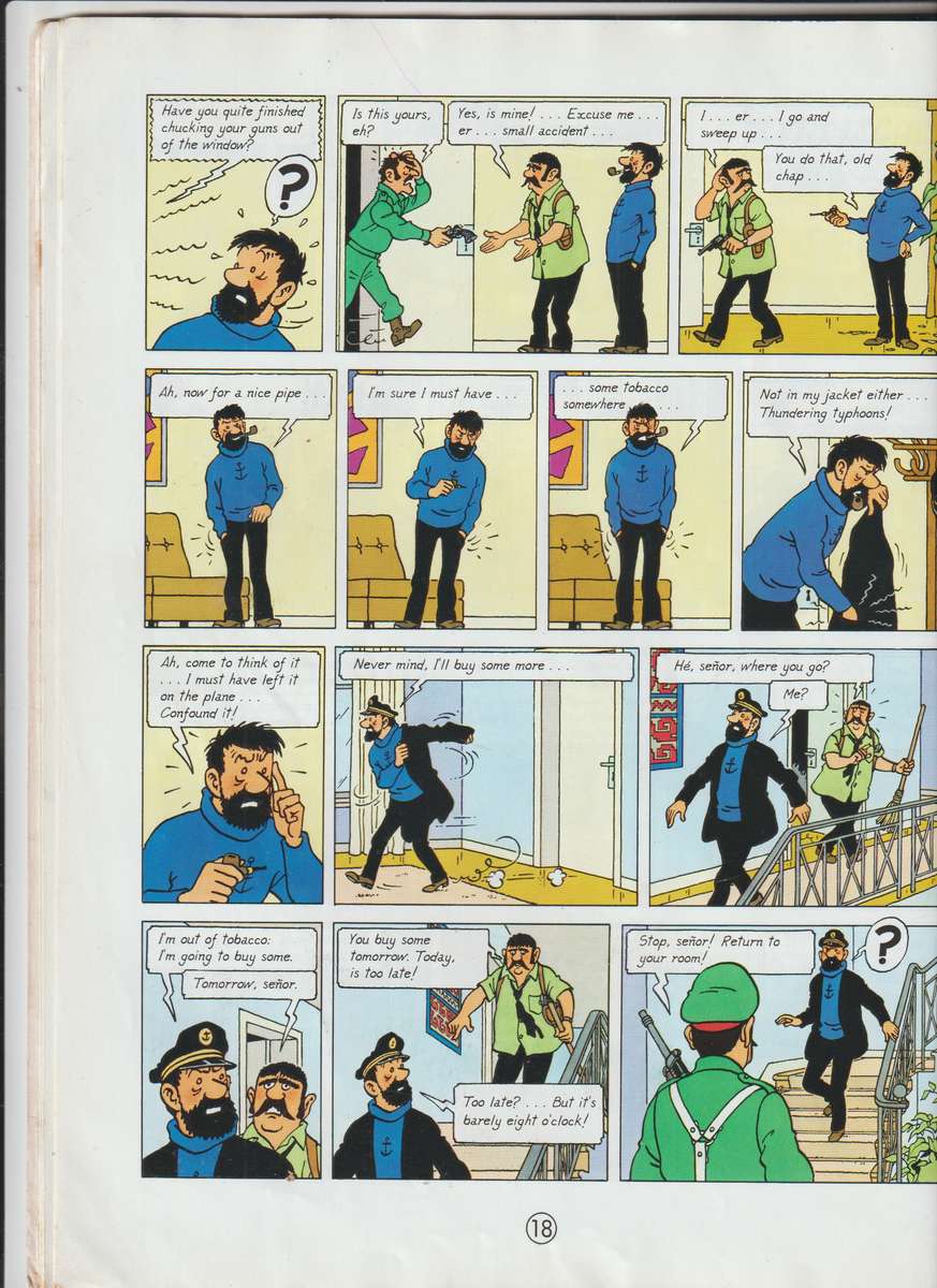 The Adventures Of Tintin And The Picaros By Herge (2002) cartoon comic book collectable