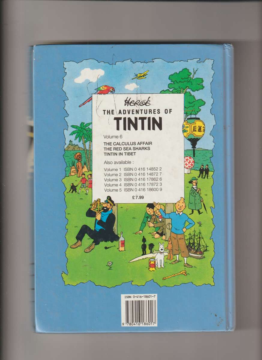Tintin 3 complete adventures in 1 volume by Herge cartoon comic book