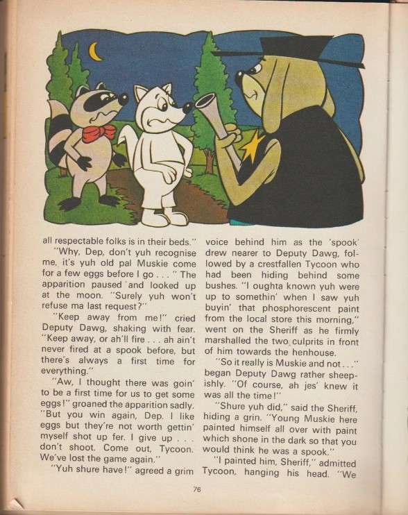 Deputy Dawg comic cartoon book annual 1975 rare vintage old school collectable walt disney BBC tv