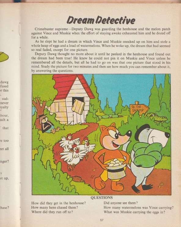 Deputy Dawg comic cartoon book annual 1975 rare vintage old school collectable walt disney BBC tv