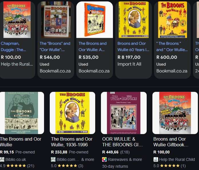 The Broons and Oor Wullie A Nations Favourites (2000) Hard cover annual comic cartoon book