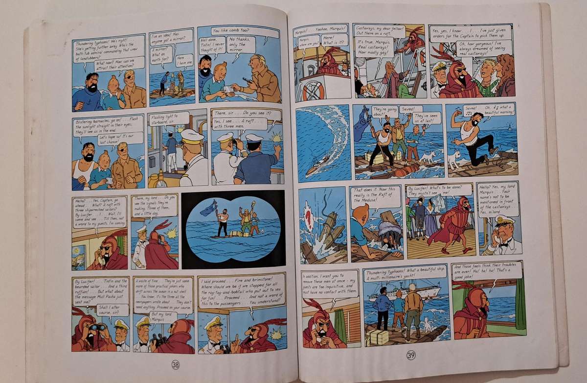 The Adventures Of Tintin The Red Sea Sharks By Herge comic graphic novel classic collectable