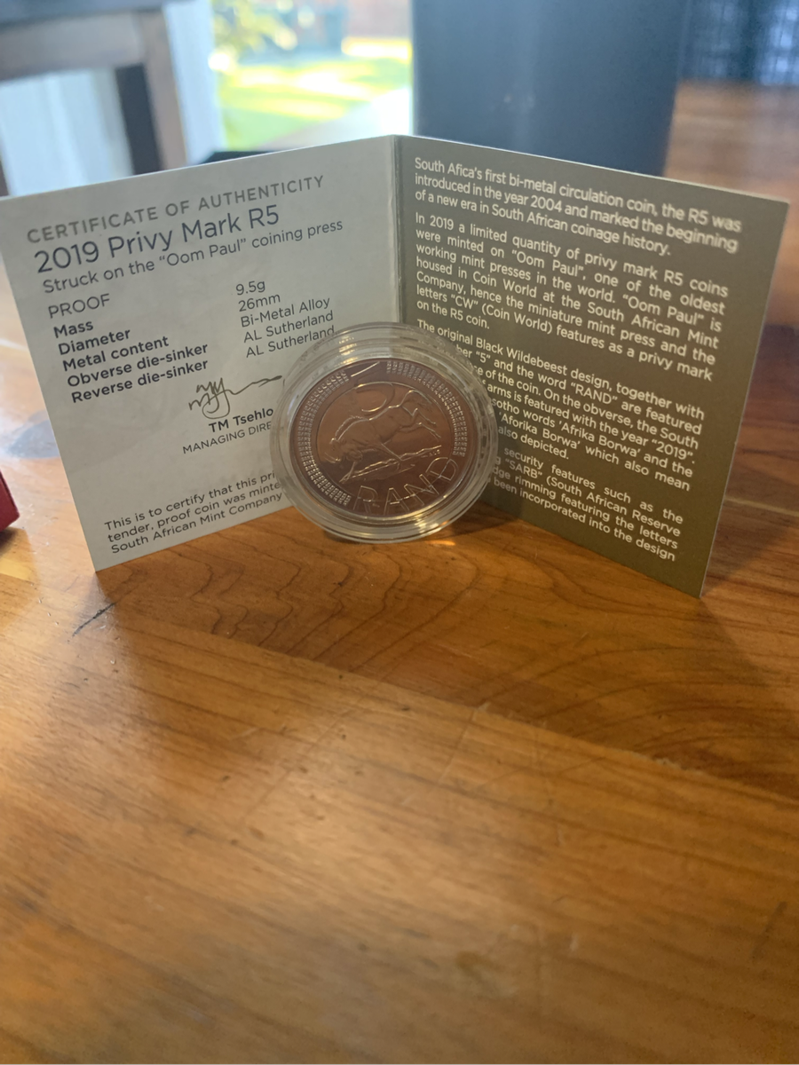 Privy 2019 Pual Kruger 5 rand