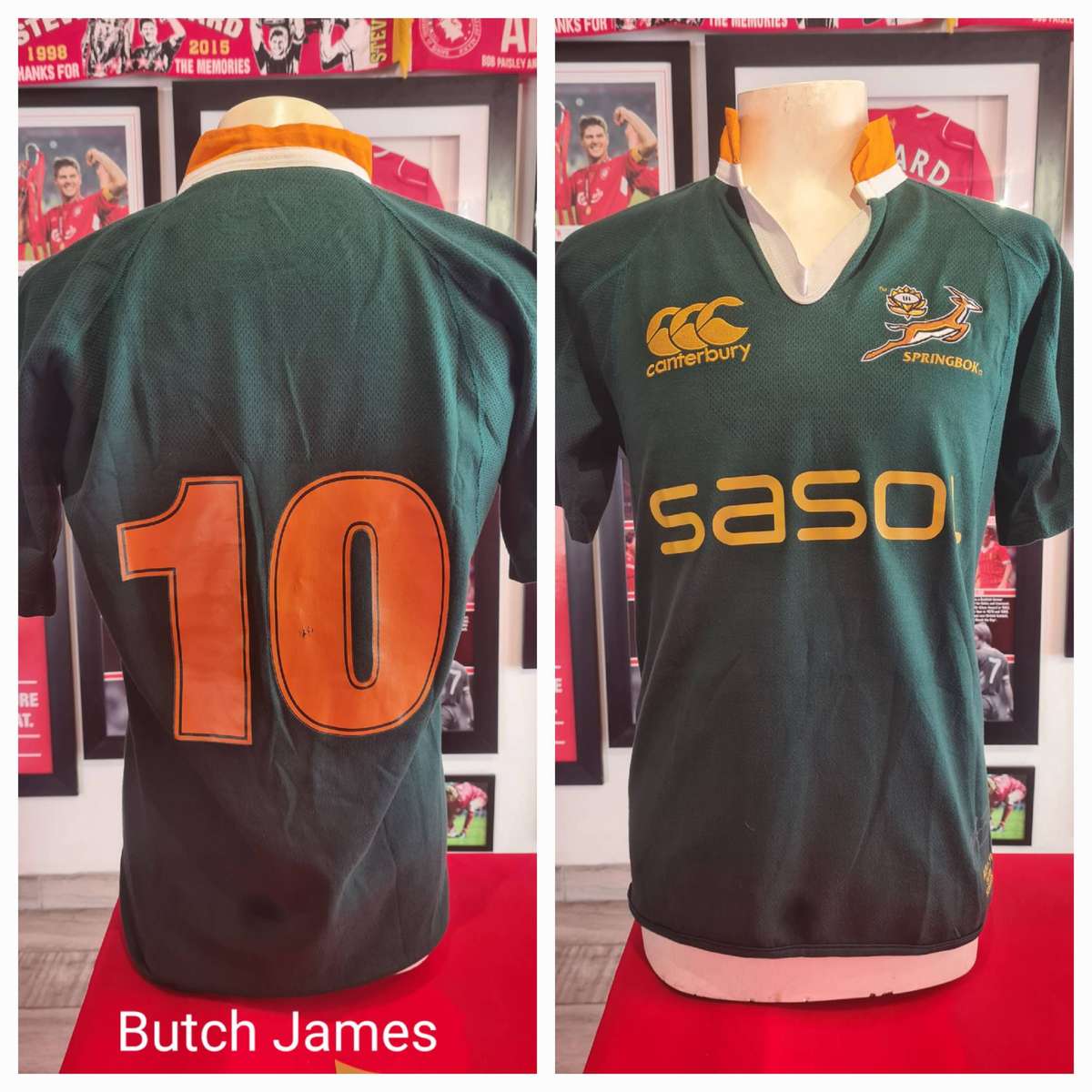 Springbok Rugby Match Used Jersey  Butch James #10