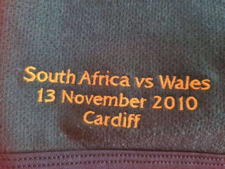 Springbok Rugby Match Used Jersey  CJ Van Der Linder #17