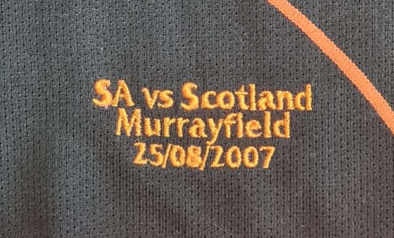 Springbok Match Used Jersey  CJ Van Der Linder #3