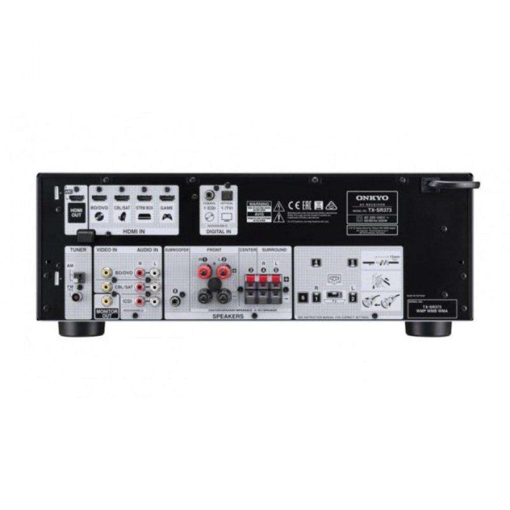 ONKYO TX-SR373 RECEIVER | 5.1 CH |  135W @ 6OHMS | 4K@60P PASSTHRU AND UPSCALLING | BLUETOOTH