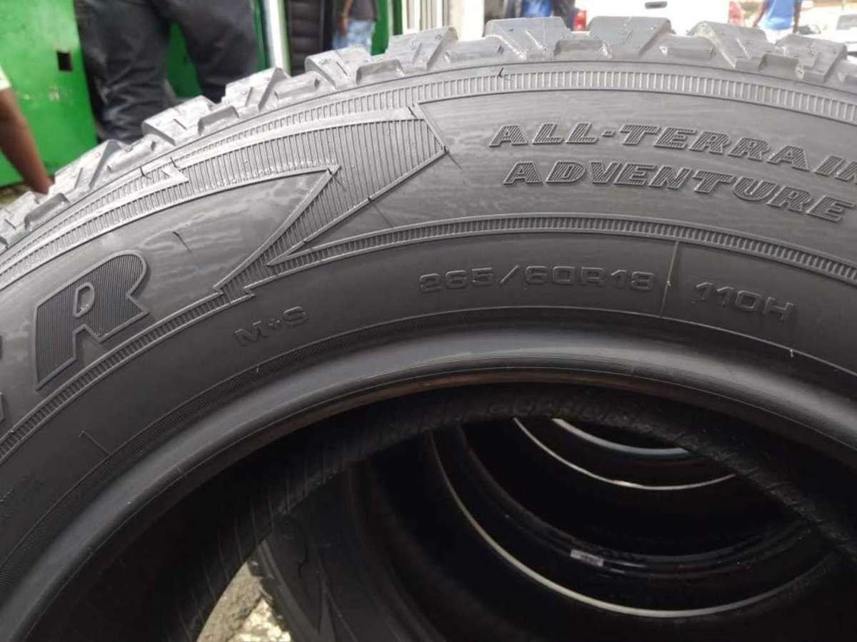 265/60/18 Goodyear Wranglar AT. 80% life