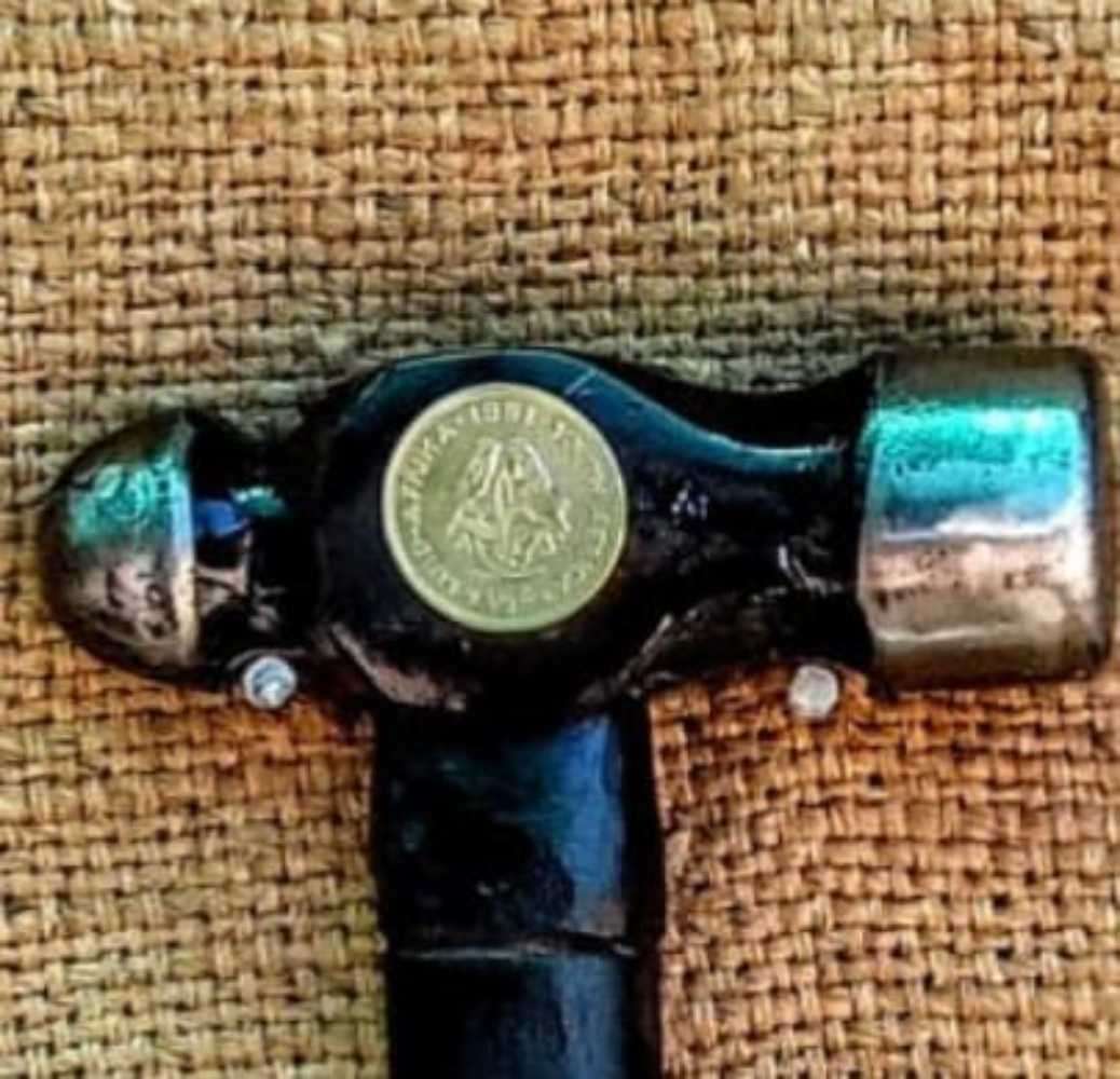 Unique "Two Mossies" hardwood rugged walking sticks