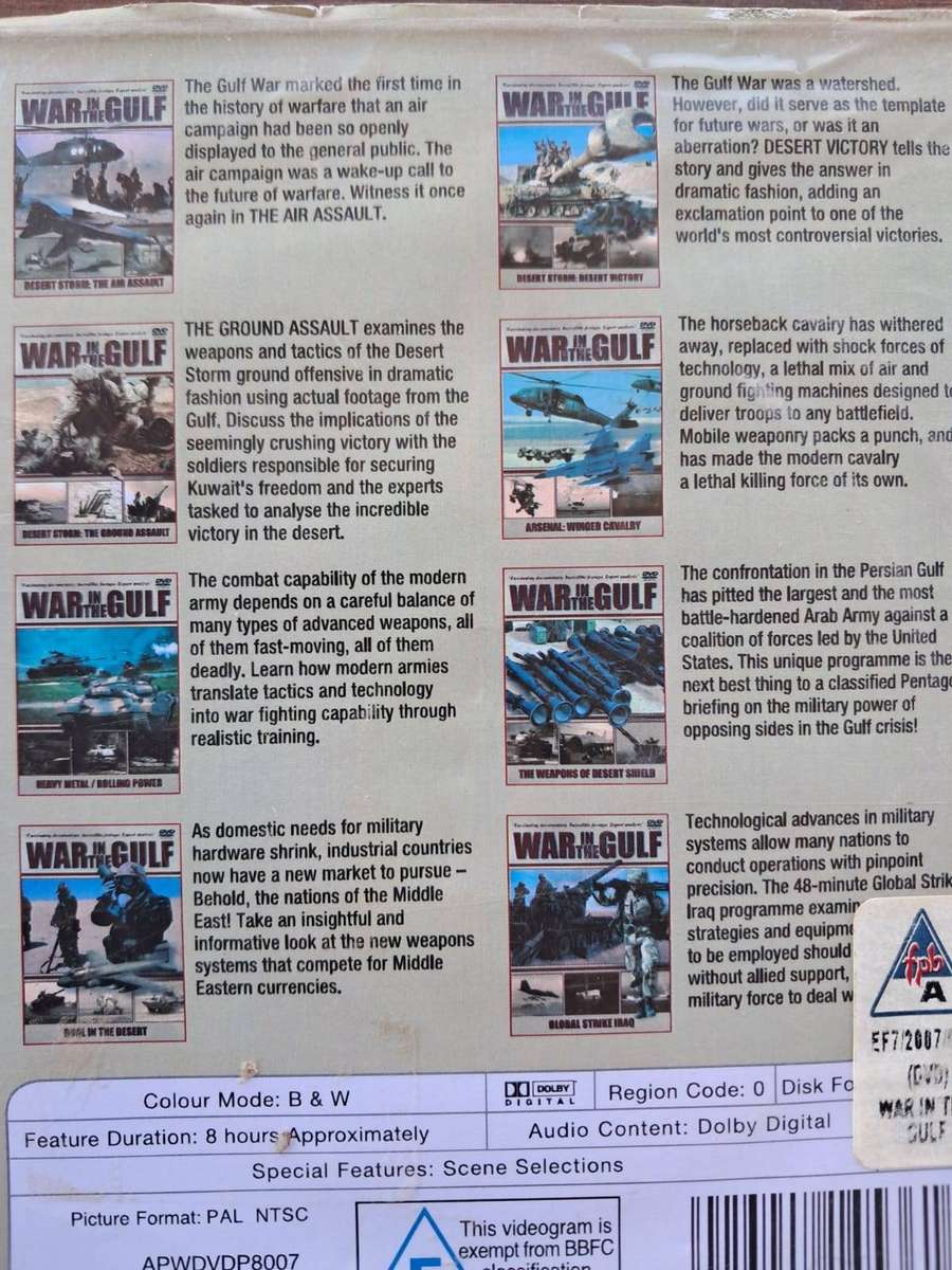 8 Disc - War in The Gulf Dvd Collection