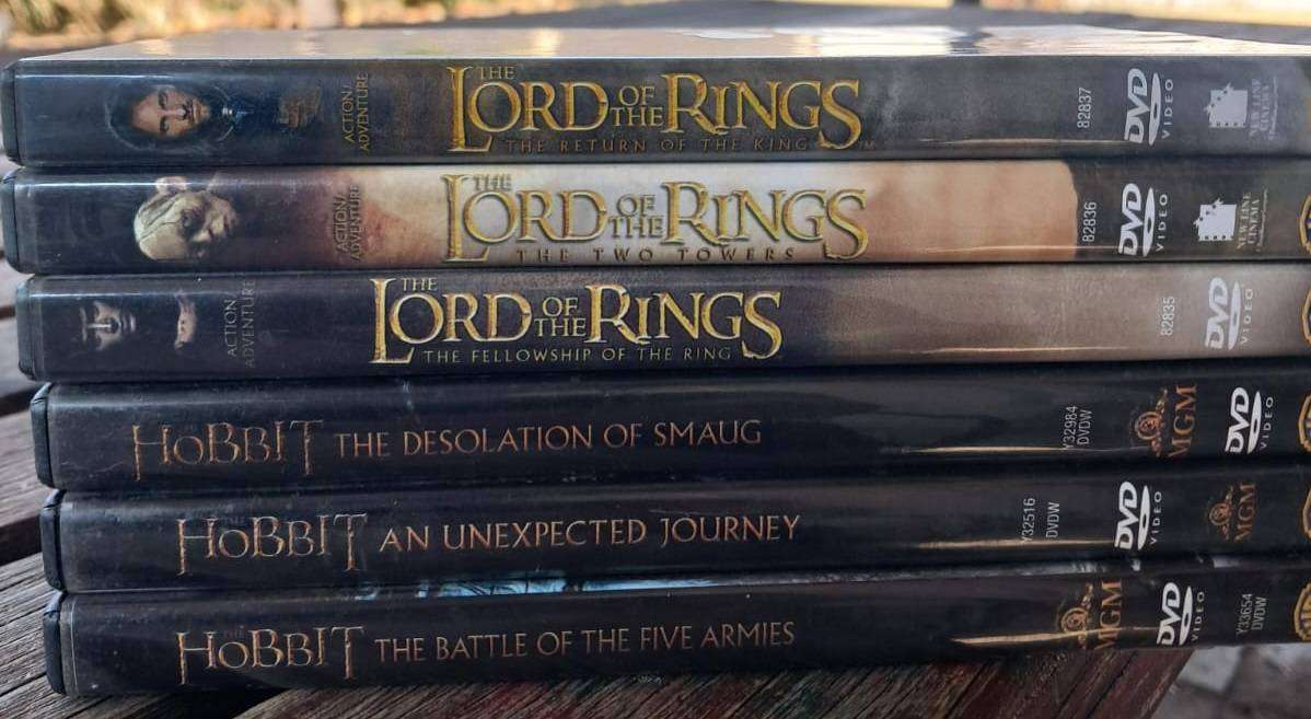 6 x Lord of The Rings & The Hobbit Dvd Collection