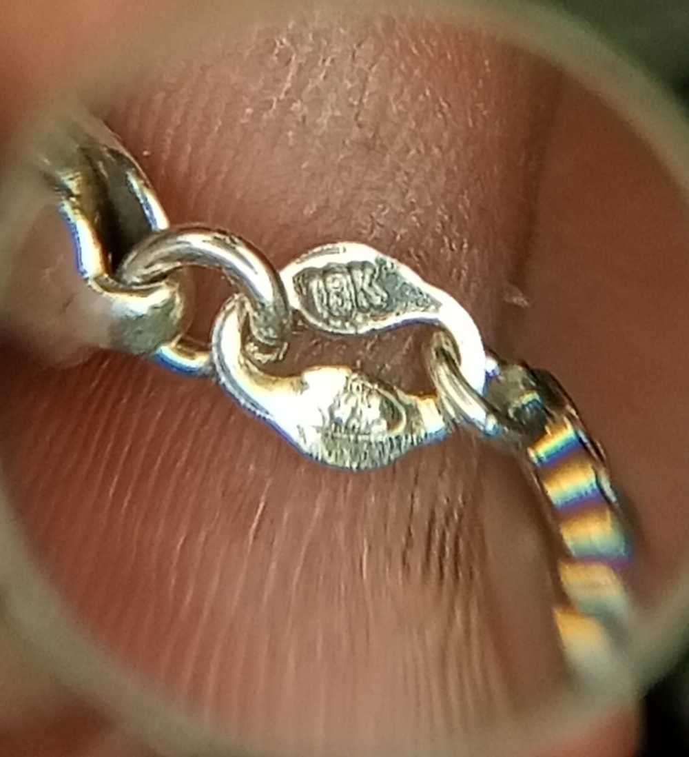 Vintage White gold box chain