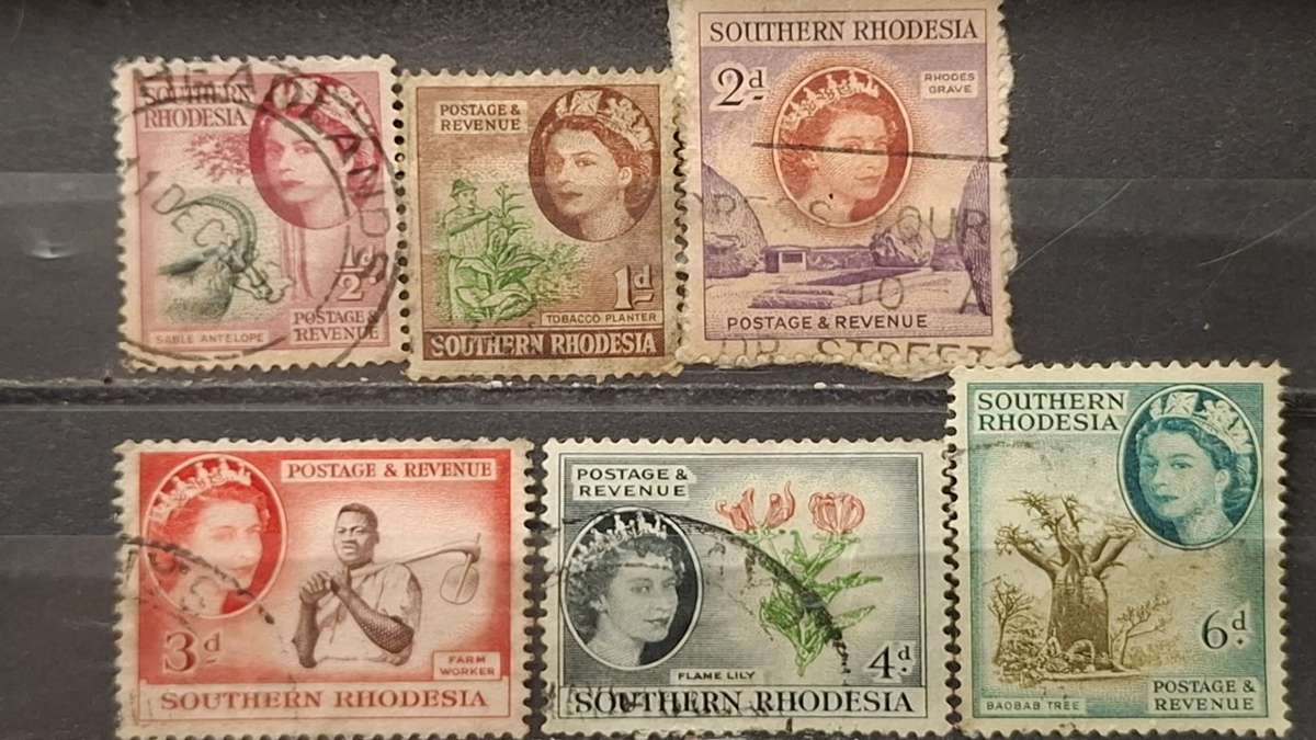 1953 - Zimbabwe (Southern Rhodesia) - ½P + 1P + 2P + 3P + 4P + 6P - Queen Elizabeth II