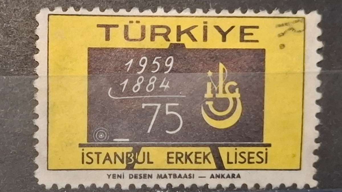 1959 - Turkey - 75(K) - The 75th Anniversary of Boys' High School, Istanbul