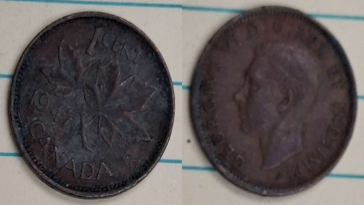1947 - Canada - 1 Cent - George VI - Demonetised No - Bronze