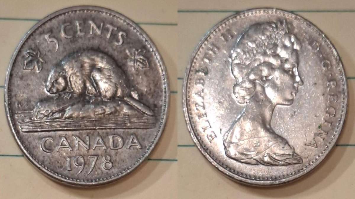 1978 - Canada - 5 Cents - Elizabeth II - Demonetised No - Nickel 
