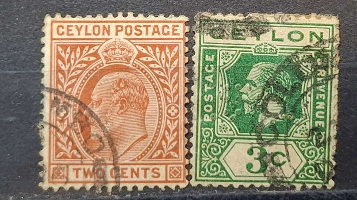 1903-1911 - Ceylon - 2c + 3c    - King Edward VII